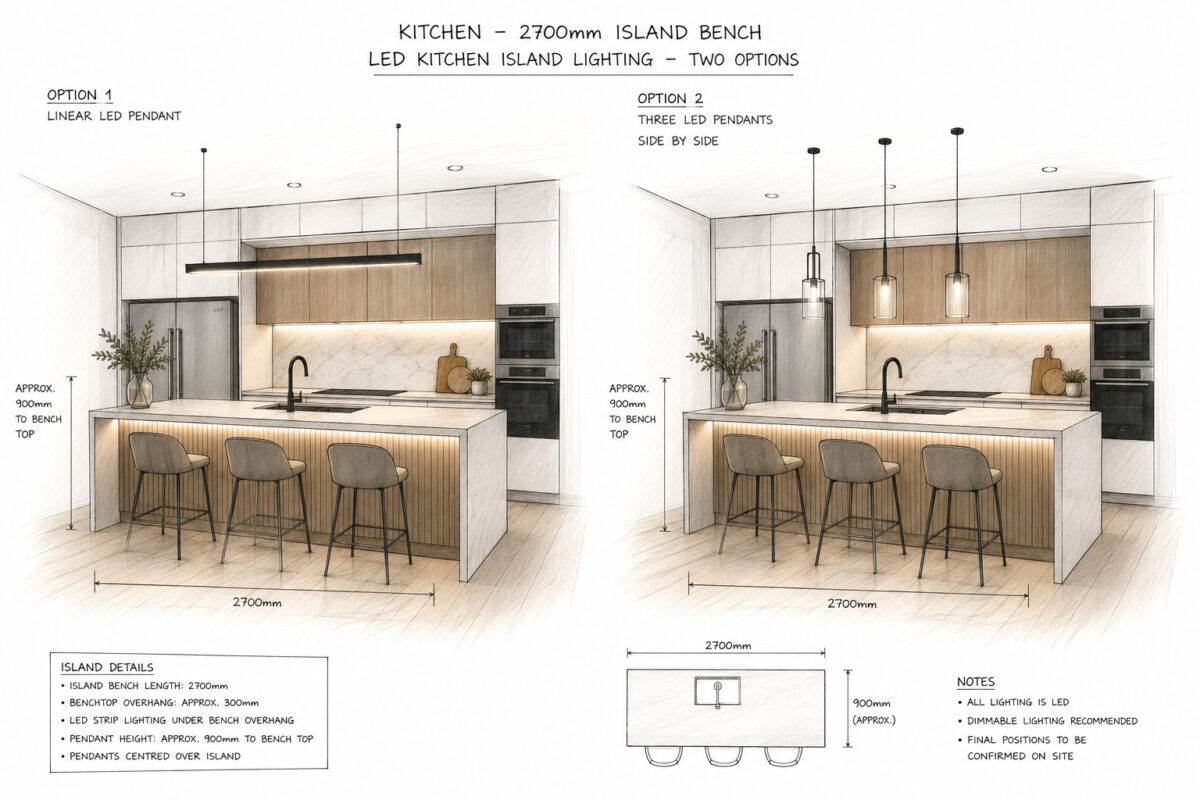 LED Kitchen Island Lighting