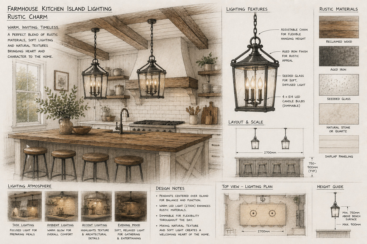 Farmhouse Kitchen Island Lighting