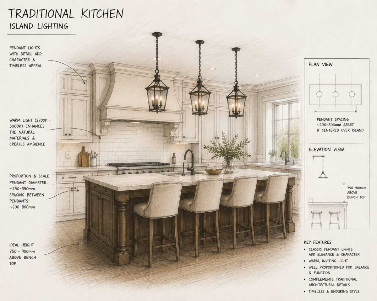 Traditional Kitchen Island Lighting